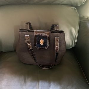 Eric Javits Squishee Black Woven Bag